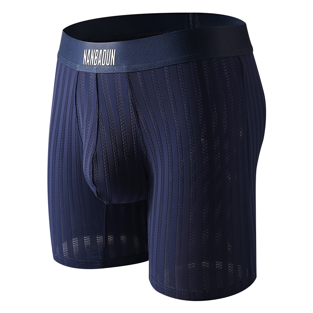 Men Ice Silk Long Leg Shorts B - مراجعة Long Leg Trunk Men وسعره