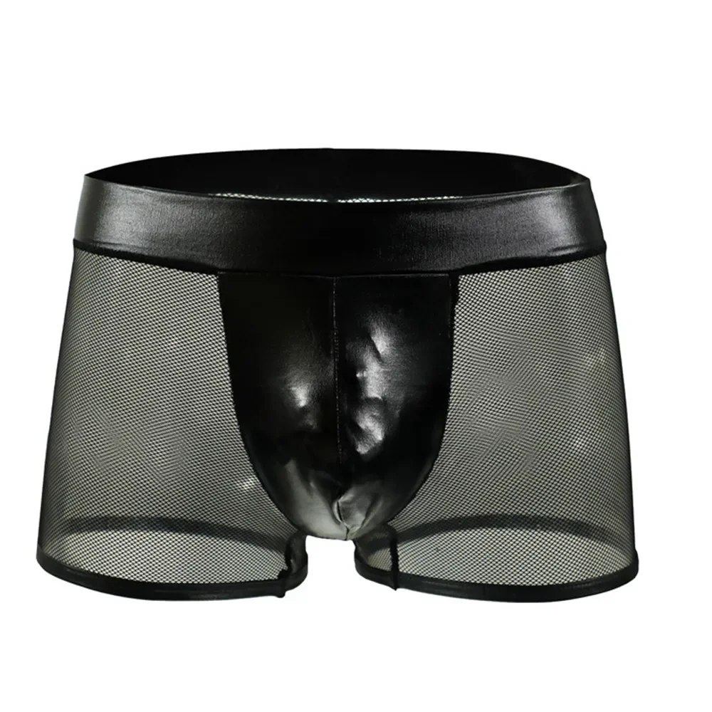 Men Sexy Underwear Faux Leathe - مراجعة Bamboo Fiber Trunk وسعره