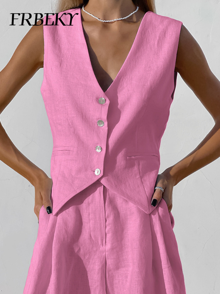 New Cotton Linen Vest Short Se - مراجعة Sleeveless Undershirt وسعره