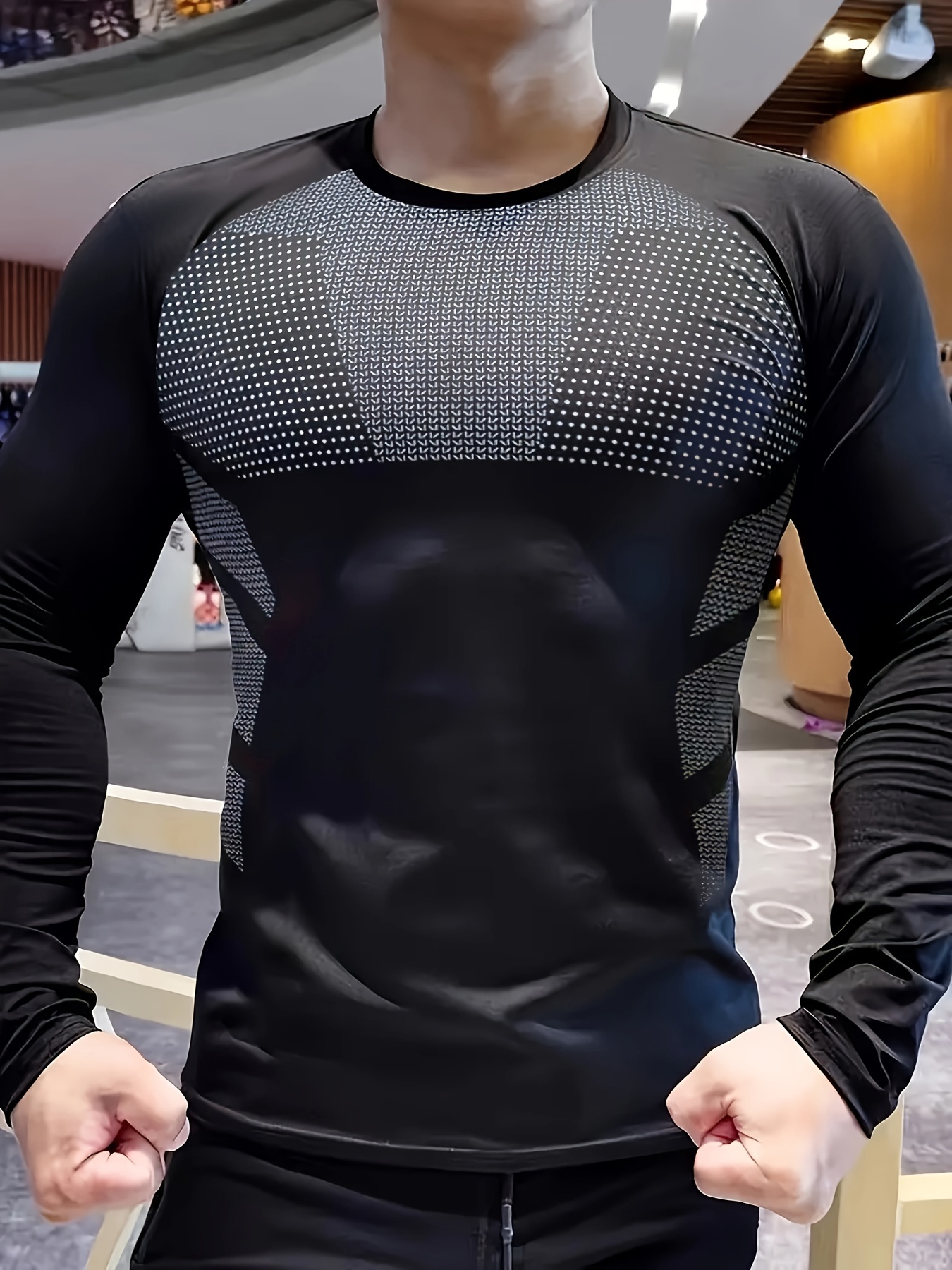 Men's autumn and winter thick  - مراجعة T Shirt Tight Fit وسعره