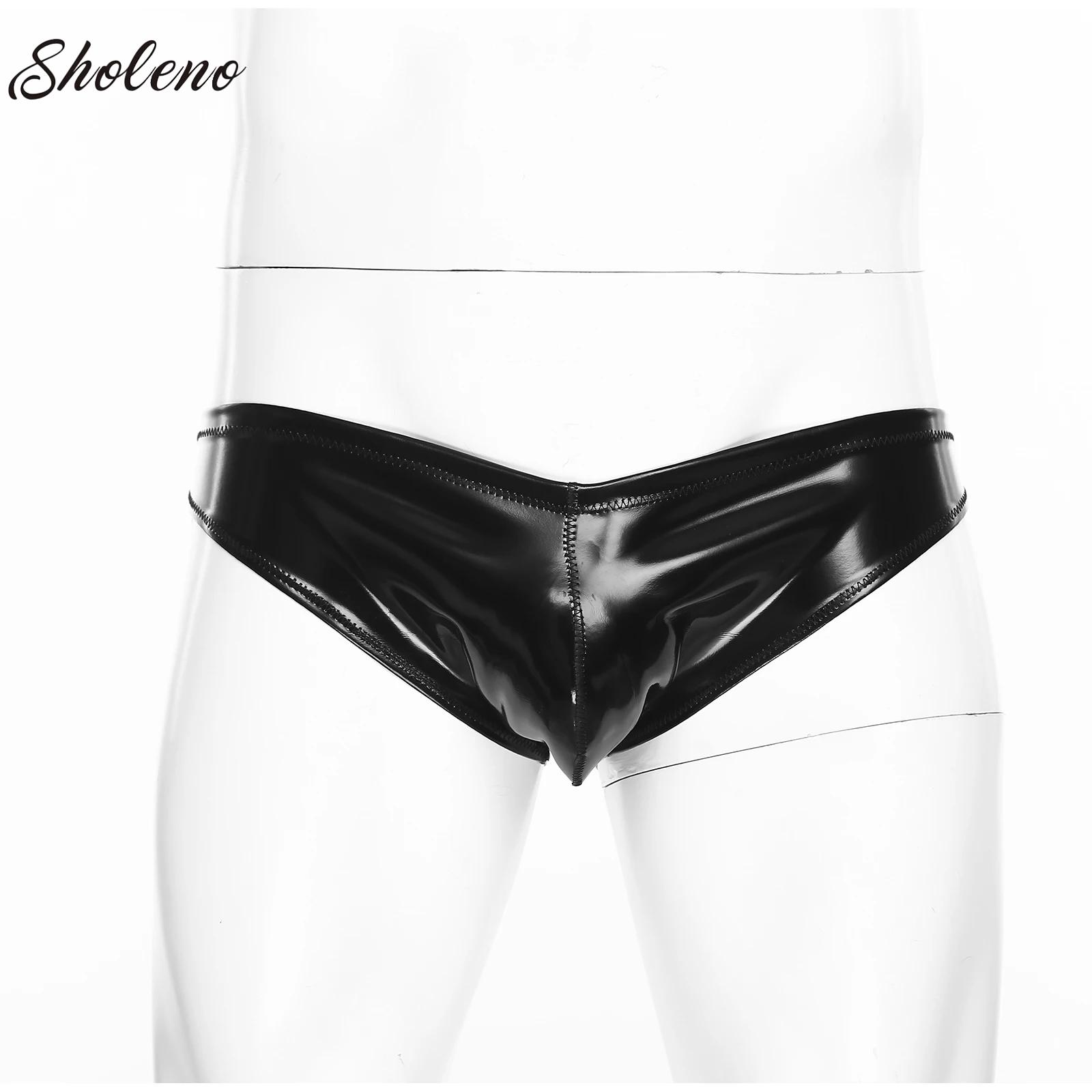 Mens Glossy Latex Briefs Paten - مراجعة Pouch Boxer Pouch وسعره