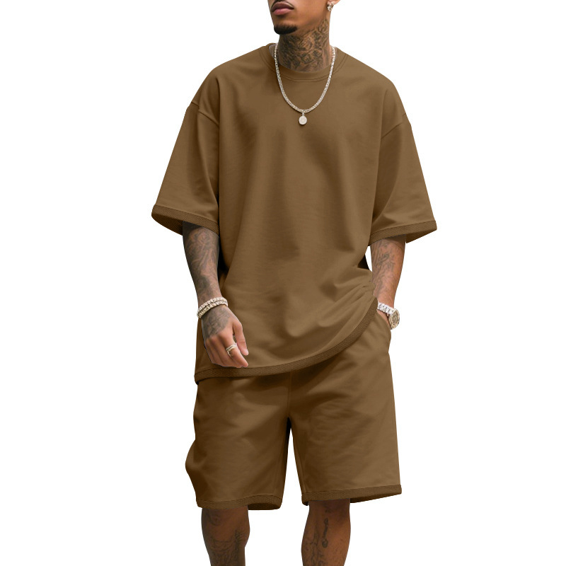 Men's Casual Two Piece Set Sum - مراجعة T Shirt Tight Fit وسعره