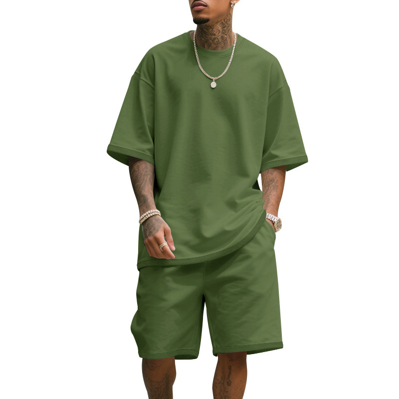 Men's Casual Two Piece Set Sum - مراجعة T Shirt Tight Fit وسعره