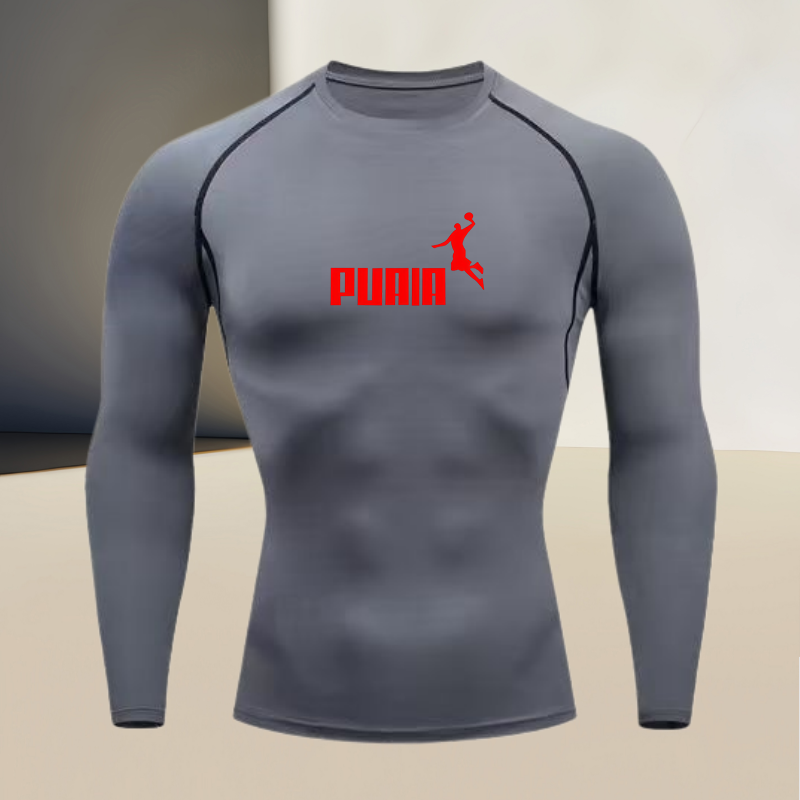 Men's long sleeved round neck  - مراجعة T Shirt Tight Fit وسعره