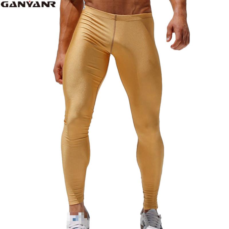GANYANR Running Tights Men Com - مراجعة Compression Long Pant وسعره