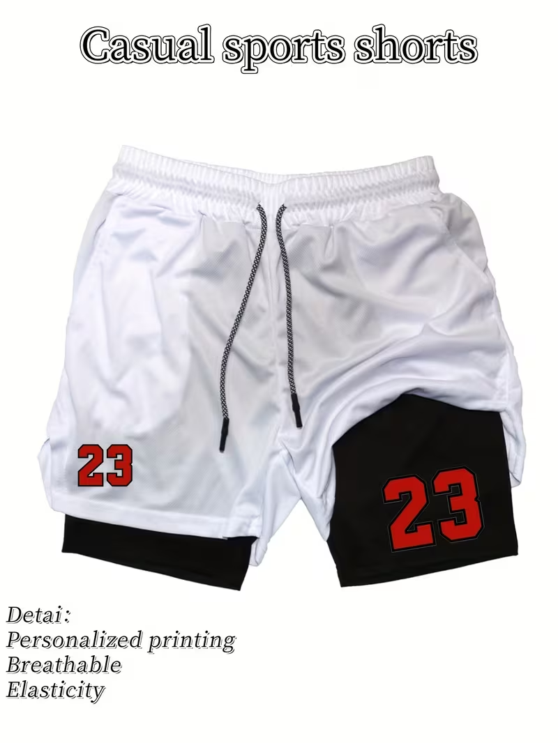 2026 New Men's Quick-Dry Doubl - مراجعة Compression Shorts Athletes وسعره