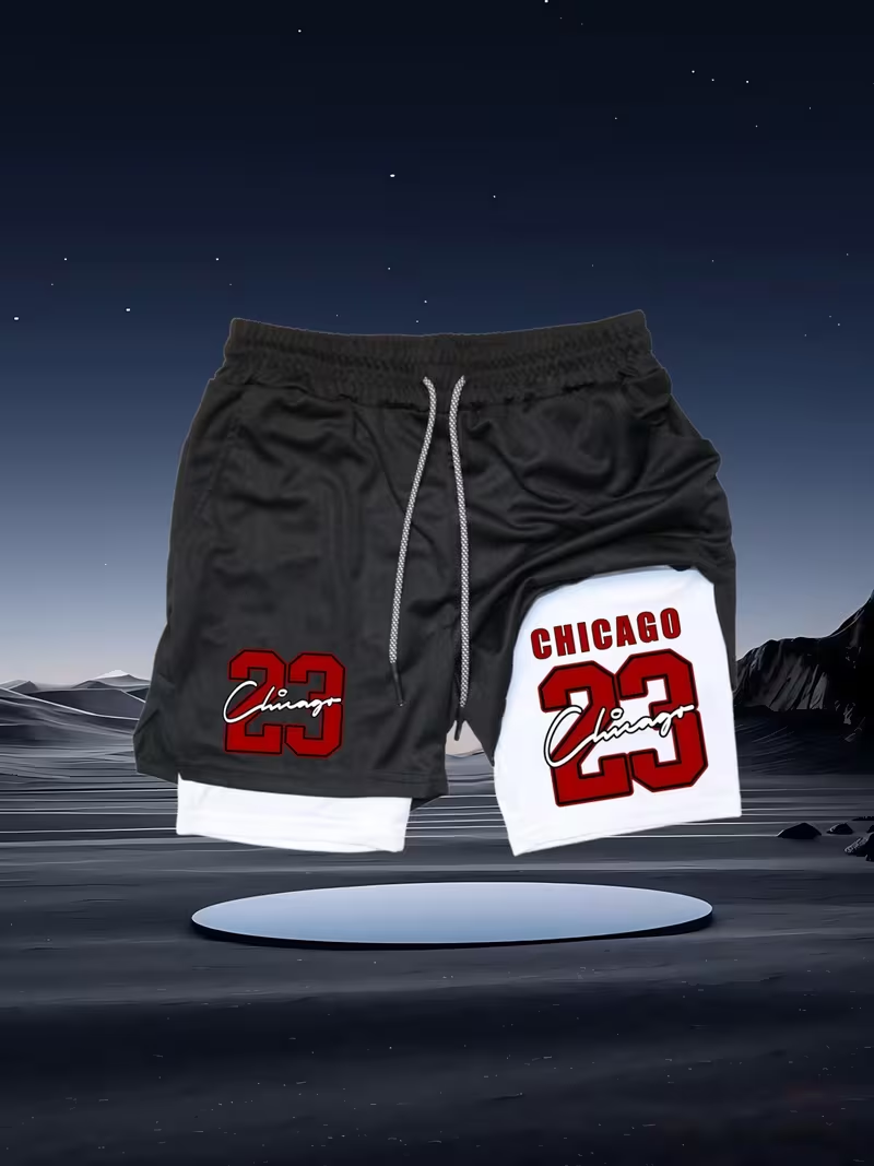 2026 New Men's Quick-Dry Doubl - مراجعة Compression Shorts Athletes وسعره