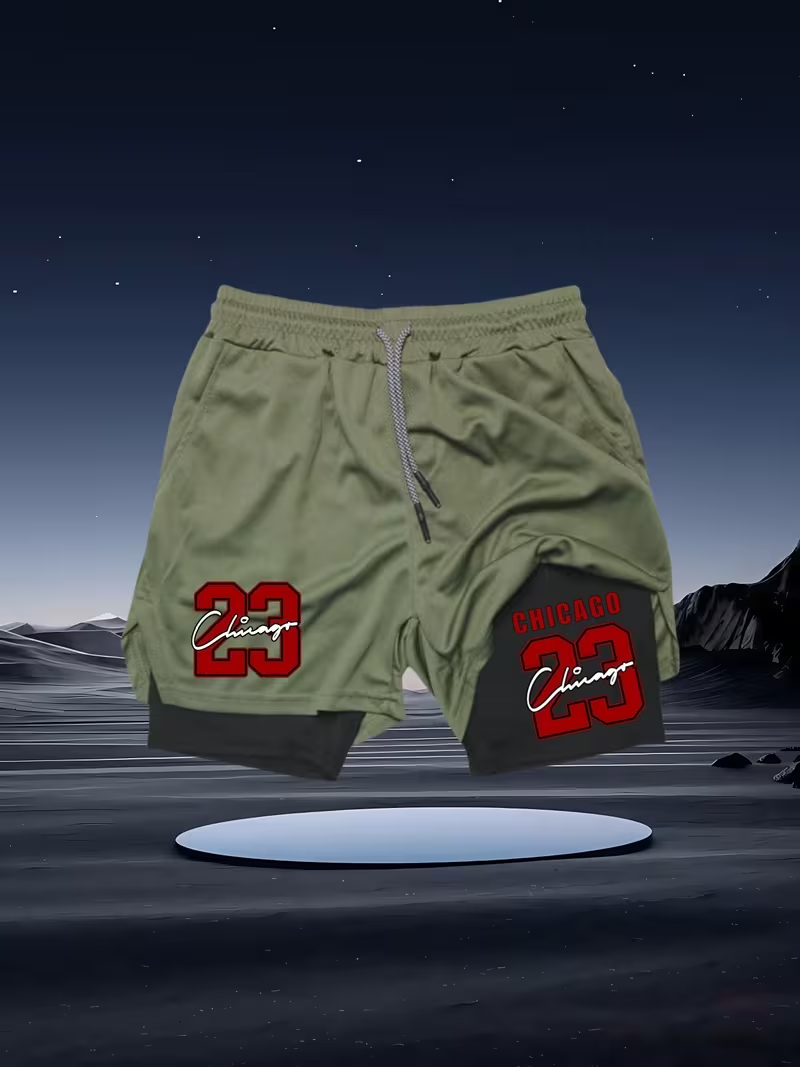 2026 New Men's Quick-Dry Doubl - مراجعة Compression Shorts Athletes وسعره
