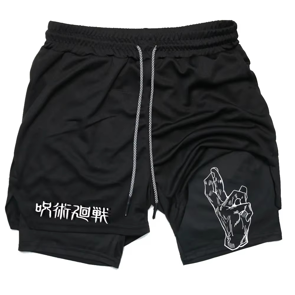 Anime Jujutsu Kaisen Gym Short - مراجعة Compression Shorts Athletes وسعره