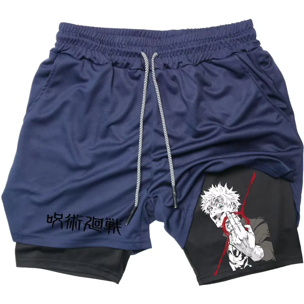 Anime Jujutsu Kaisen Gym Short - مراجعة Compression Shorts Athletes وسعره