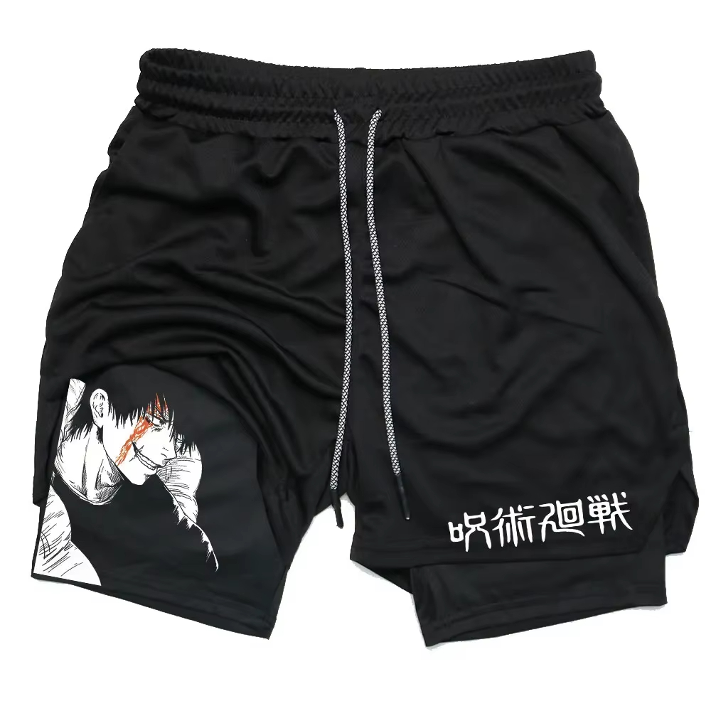 Anime Jujutsu Kaisen Gym Short - مراجعة Compression Shorts Athletes وسعره