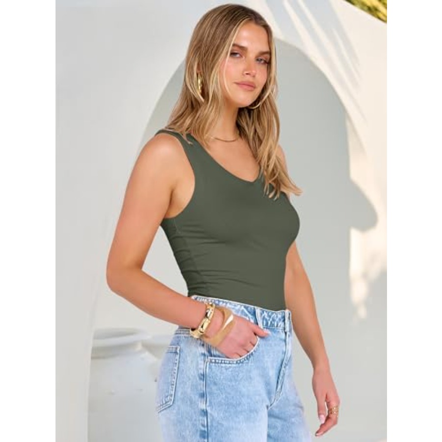 ANRABESS Tank Tops for Women V - مراجعة Tank Top Ribbed وسعره