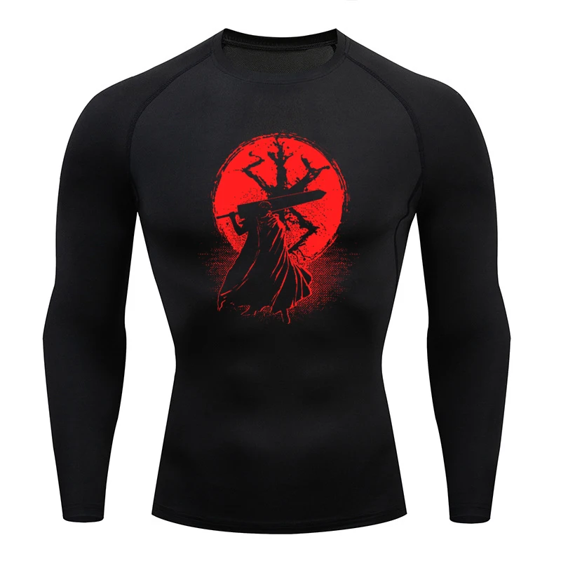 Sportswear for Men Gym Anime B - مراجعة T Shirt Tight Fit وسعره