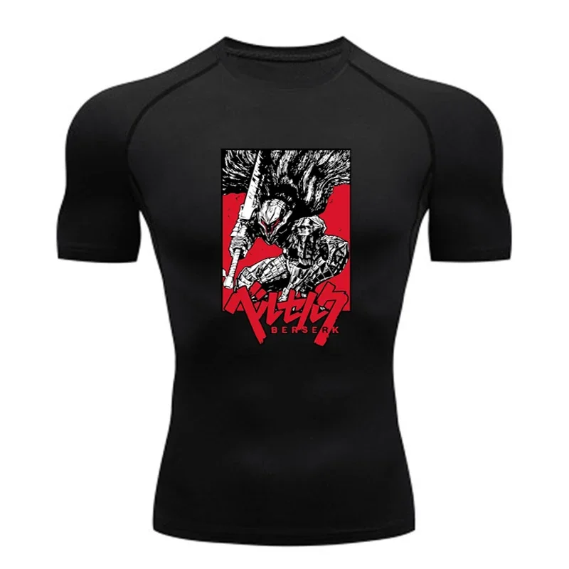 Sportswear for Men Gym Anime B - مراجعة T Shirt Tight Fit وسعره