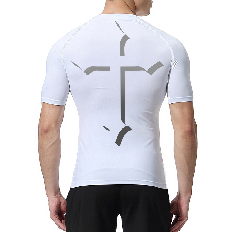 Cross Print Compression Shirt  - مراجعة Base Layer Top وسعره
