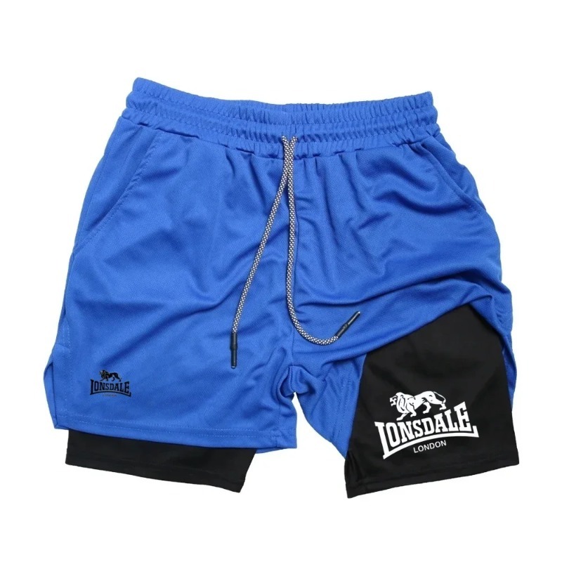 2in1 Running Shorts for Men Gy - مراجعة Compression Shorts Athletes وسعره