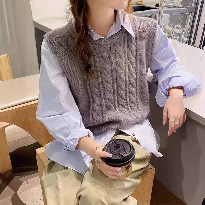 2025 New O-Neck Knitted Vest W - مراجعة Sleeveless Undershirt وسعره