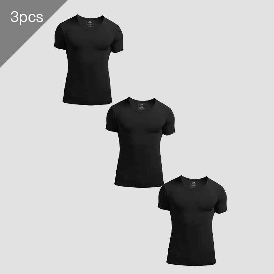 3PCS Men's Summer Short Sleeve - مراجعة Undershirt Crew Neck وسعره