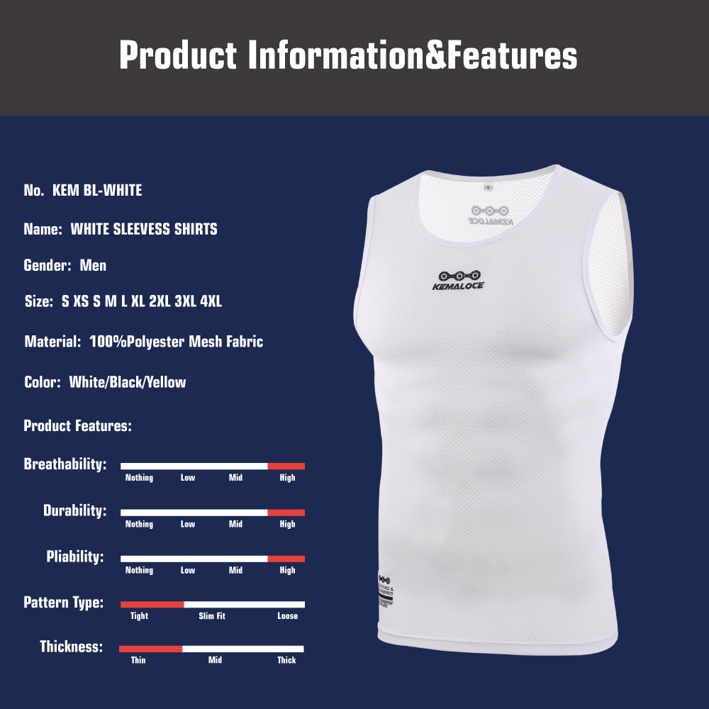 KEMALOCE Cycling Base Layer Sl - مراجعة Sleeveless Undershirt وسعره