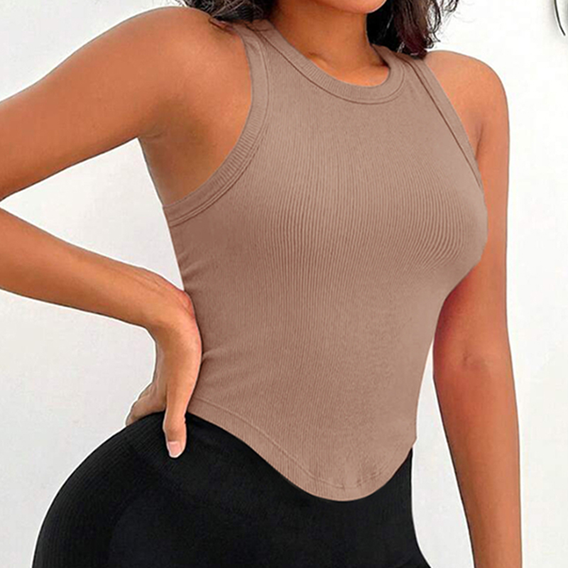 Womens Ribbed Racerback Curved - مراجعة Tank Top Ribbed وسعره