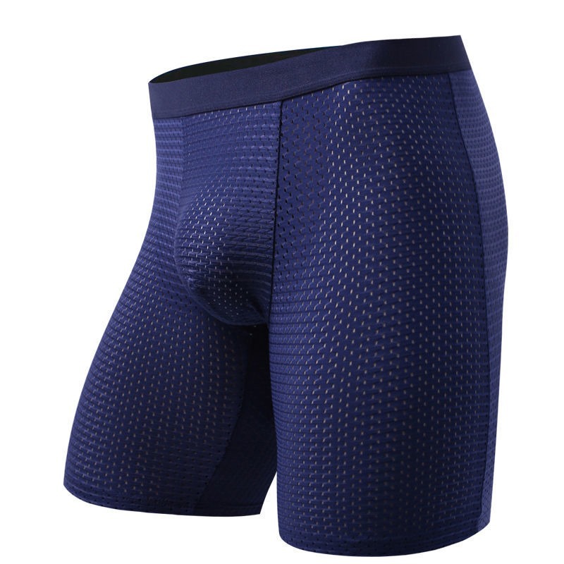 Men's Boxers Shorts Ice Silk M - مراجعة Long Leg Trunk Men وسعره