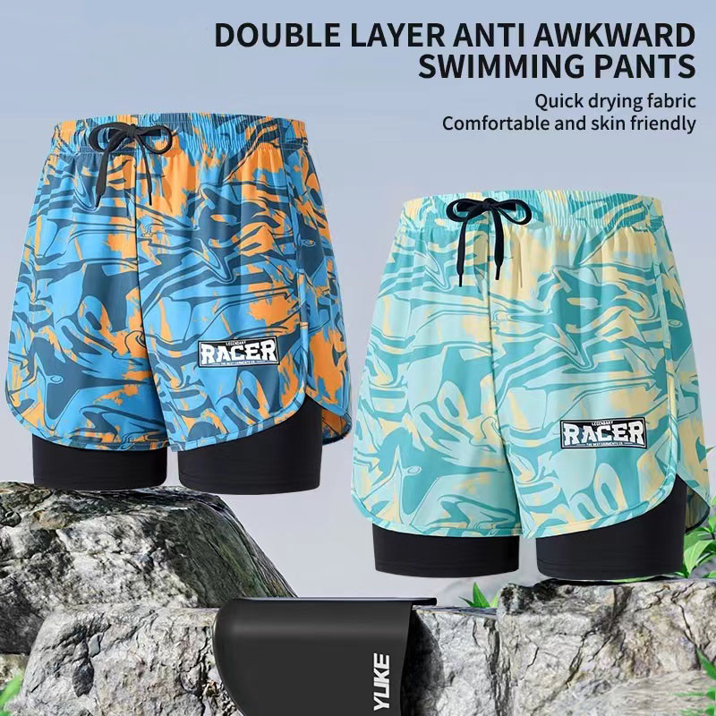 Swimming Trunks Adult Double L - مراجعة Trunk Breathable Men وسعره