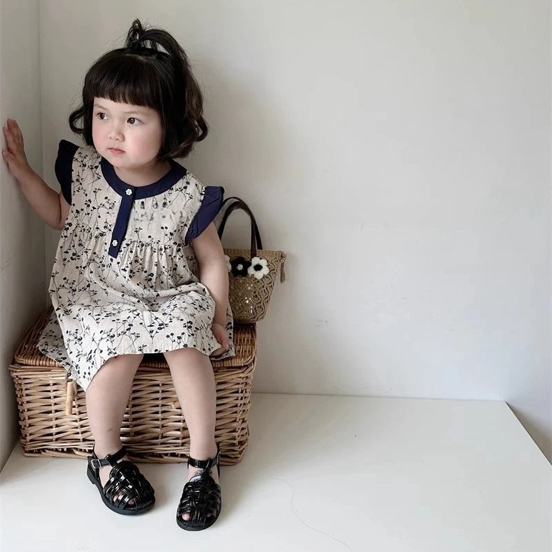 Girls summer floral dress 2024 - مراجعة Undershirt Crew Neck وسعره