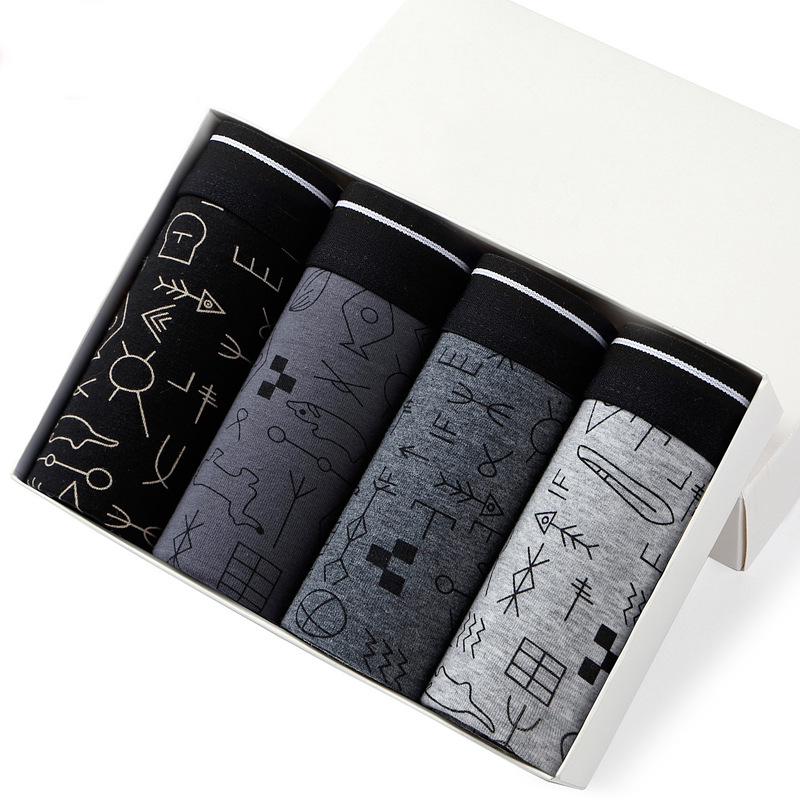 4pcs Men's Panties Sexy Shorts - مراجعة Boxer Brief Pack Cotton وسعره
