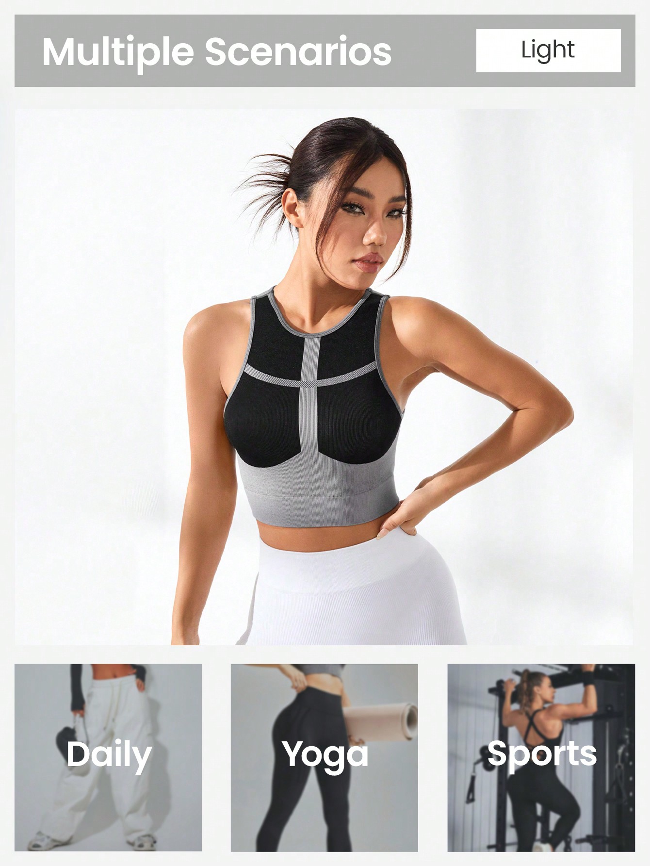 Women Color Block Cross Line R - مراجعة Tank Top Ribbed وسعره