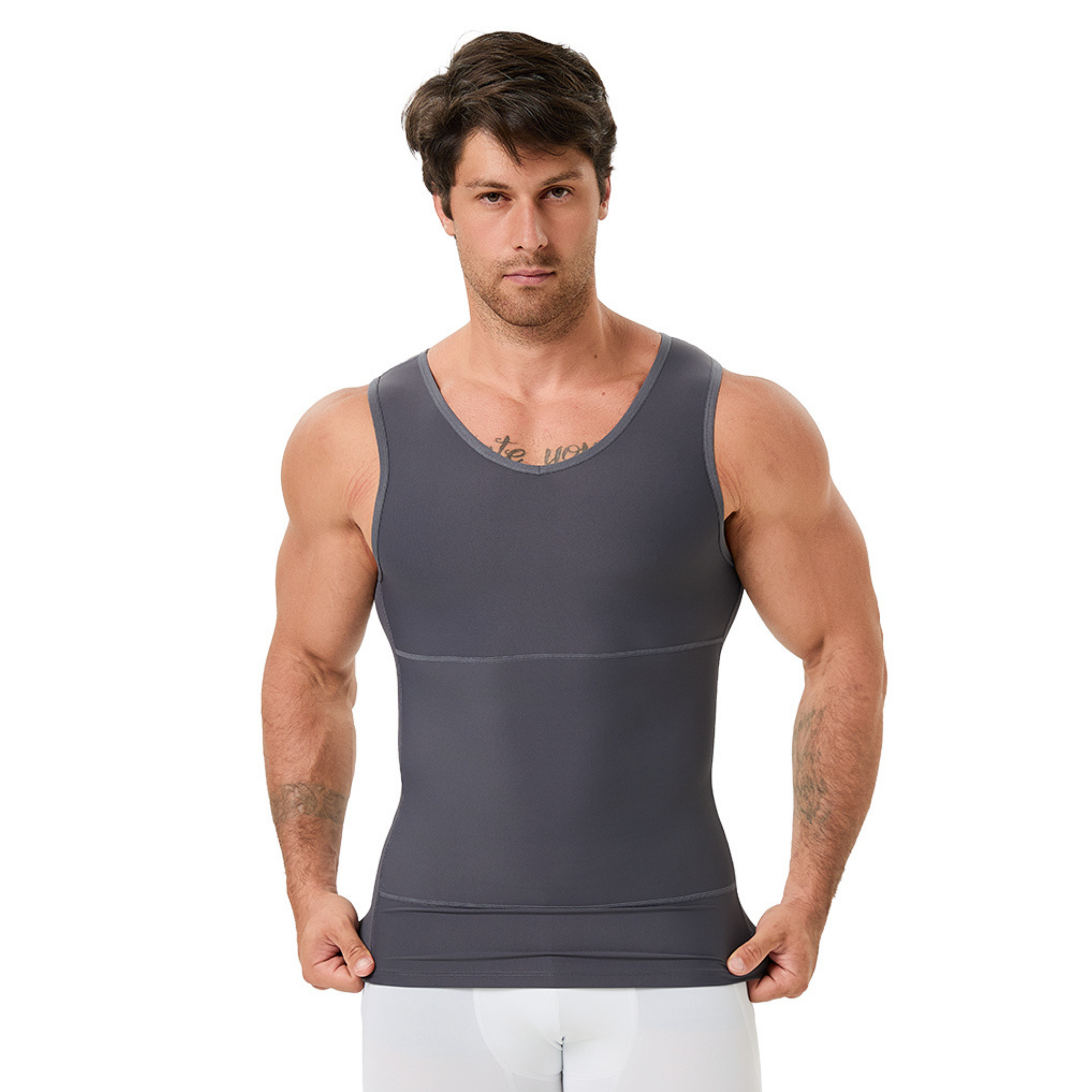 Men's V Neck Compression Shape - مراجعة Undershirt Crew Neck وسعره