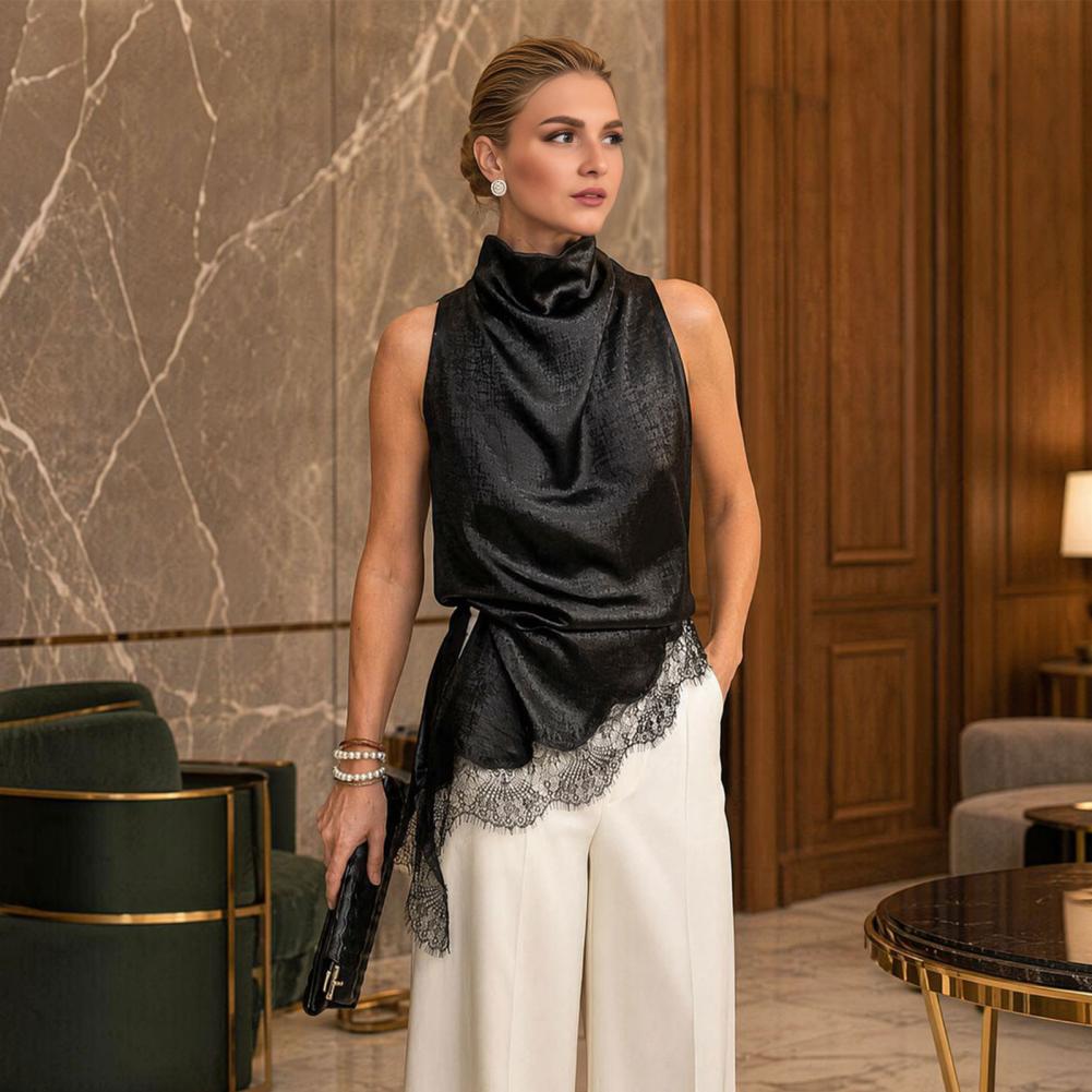 Women Mock Neck Halter Top Sat - مراجعة Suspender Tank Top وسعره