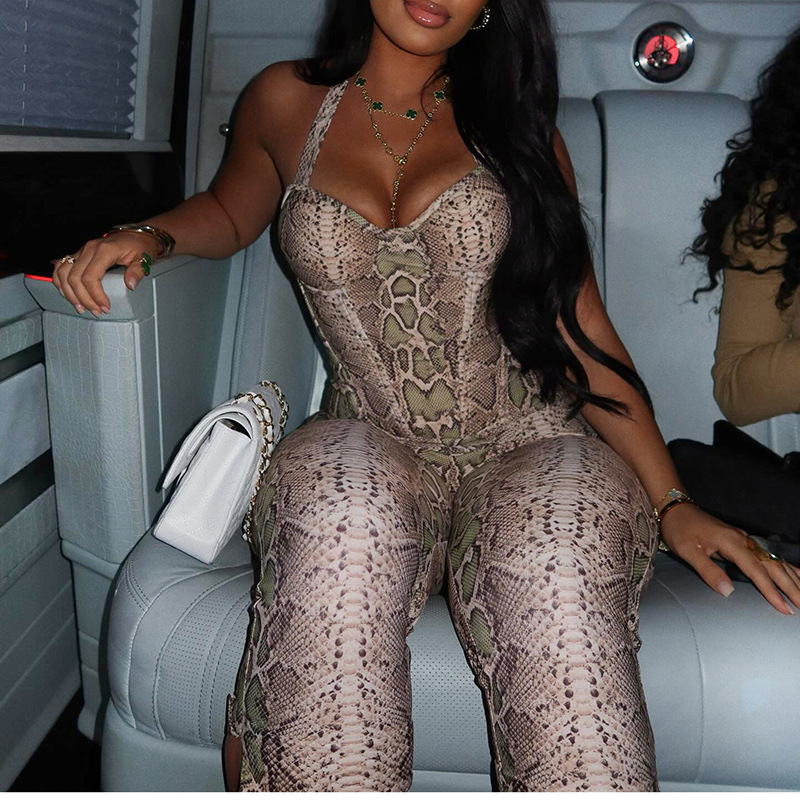 Serpentine Print Women Sexy 2  - مراجعة Suspender Tank Top وسعره