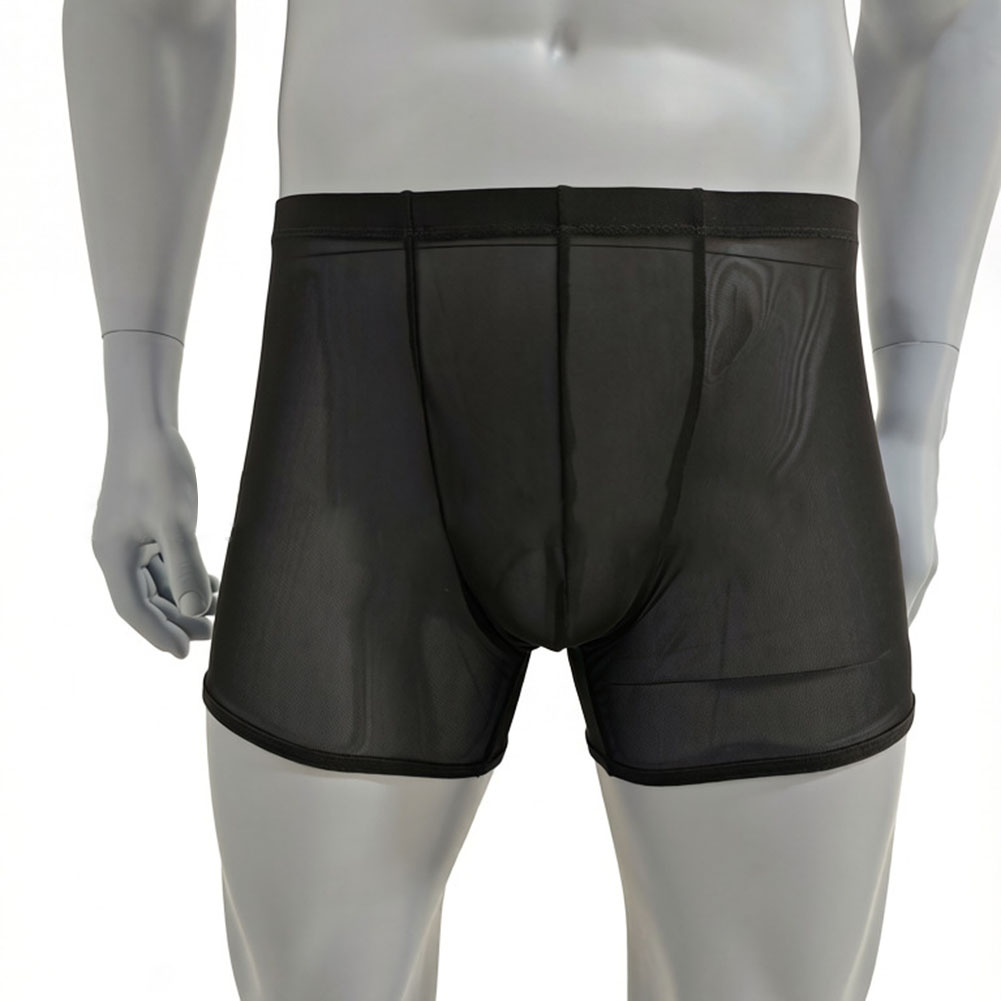 Men Mesh See-through Ultra-thi - مراجعة Long Leg Trunk Men وسعره
