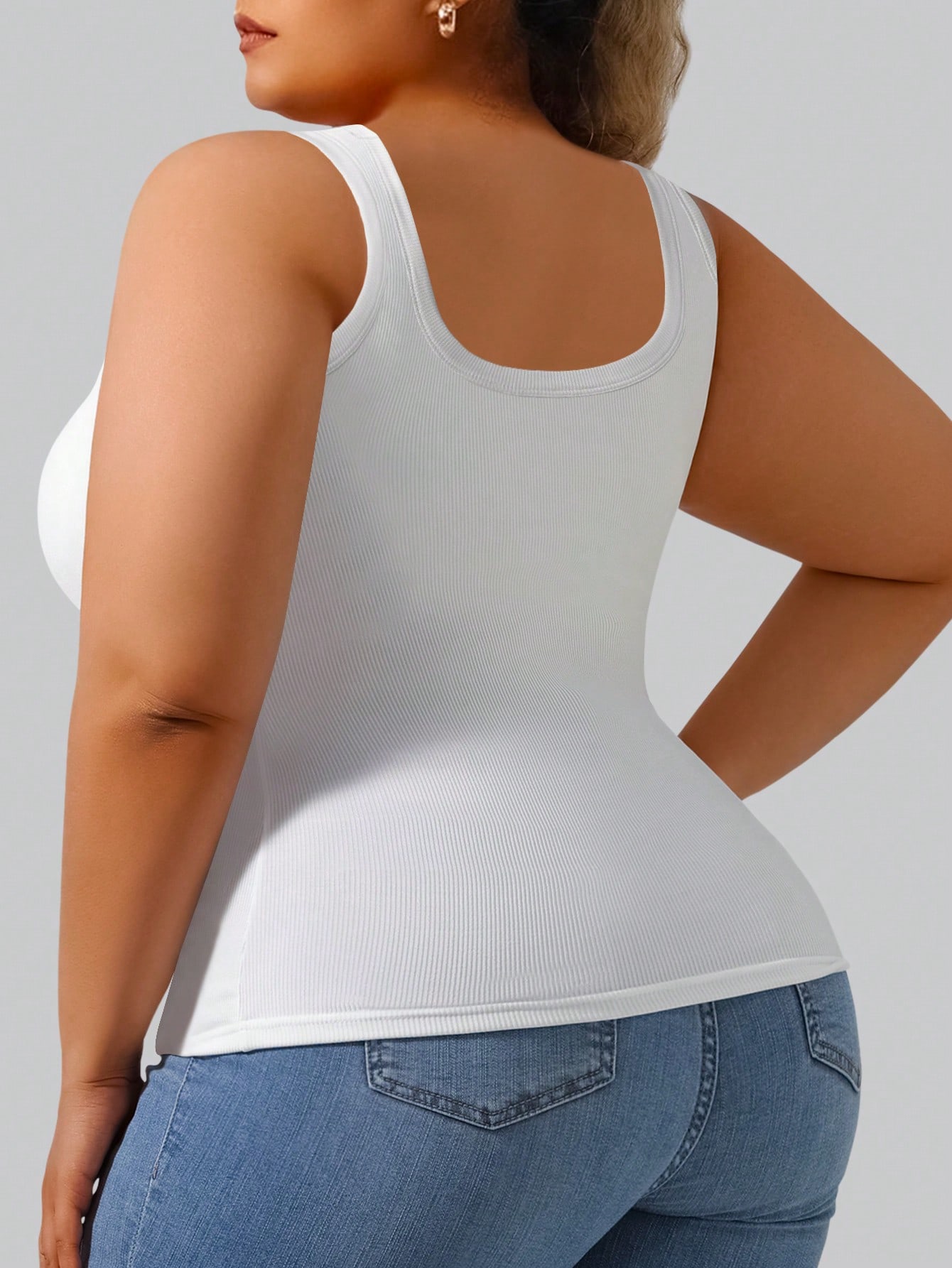 Plus Size Women's Solid Ribbed - مراجعة Tank Top Ribbed وسعره