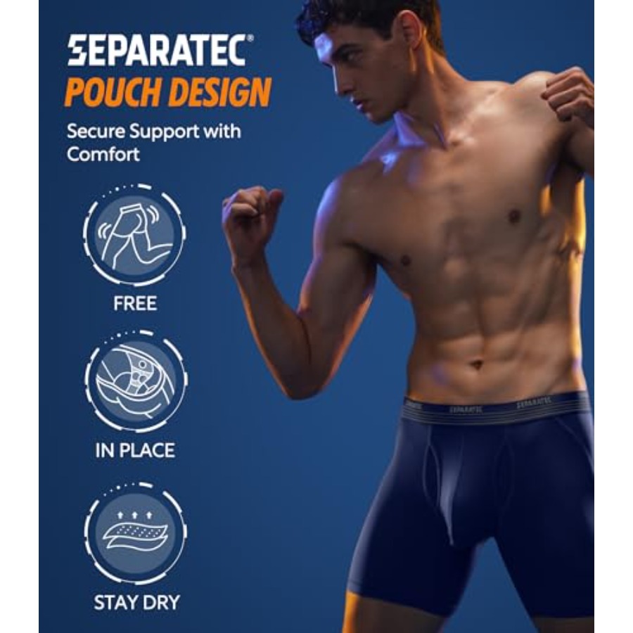 Separatec Mens Underwear with  - مراجعة Performance Boxer Sport وسعره