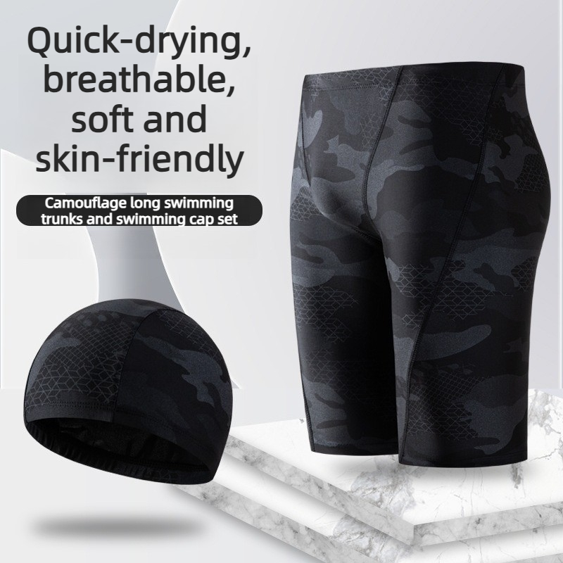 Men's swimming trunks, long fl - مراجعة Trunk Breathable Men وسعره