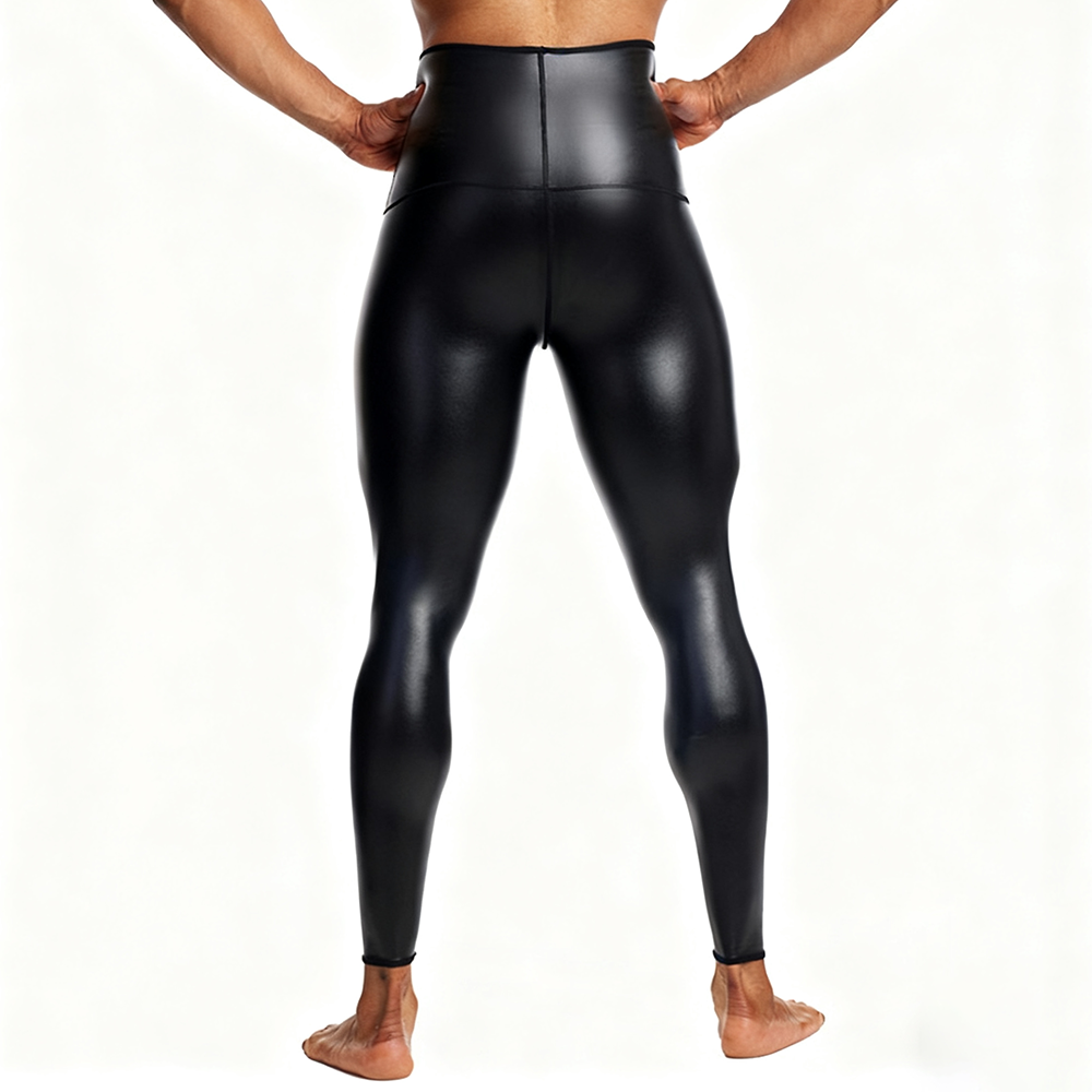 Sexy Men PU Leather Long Pants - مراجعة Compression Long Pant وسعره