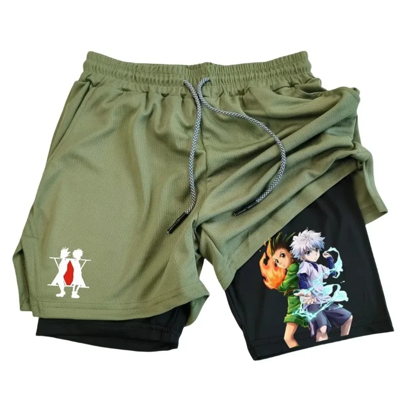 Mens 2in1 Running Short with P - مراجعة Compression Shorts Athletes وسعره