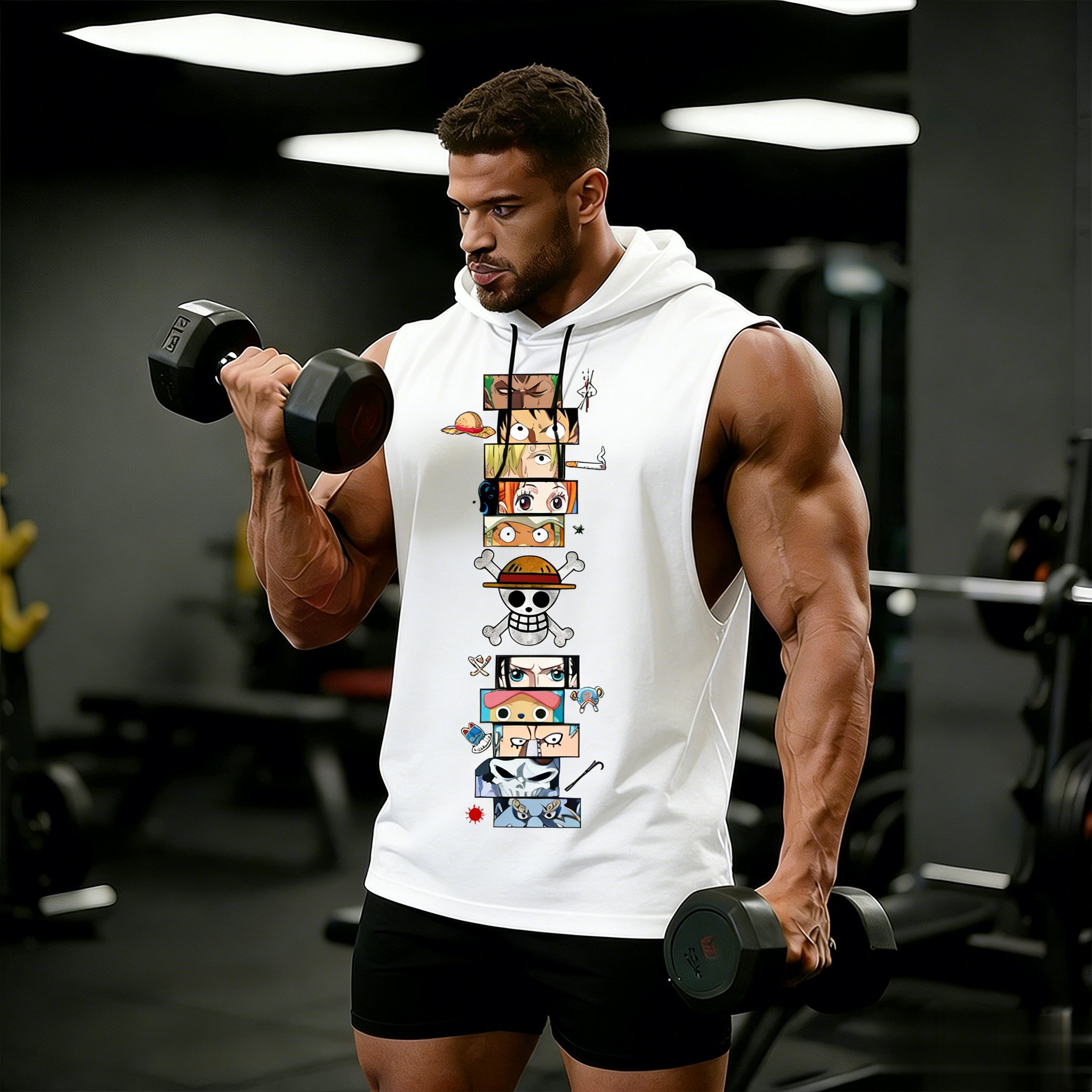 One Piece Anime Hoodie Sleevel - مراجعة Sleeveless Undershirt وسعره