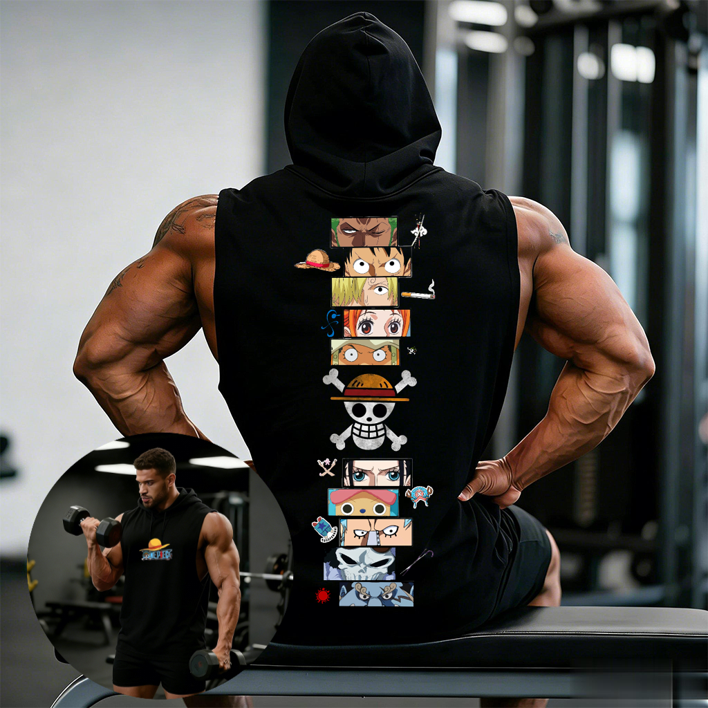 One Piece Anime Hoodie Sleevel - مراجعة Sleeveless Undershirt وسعره
