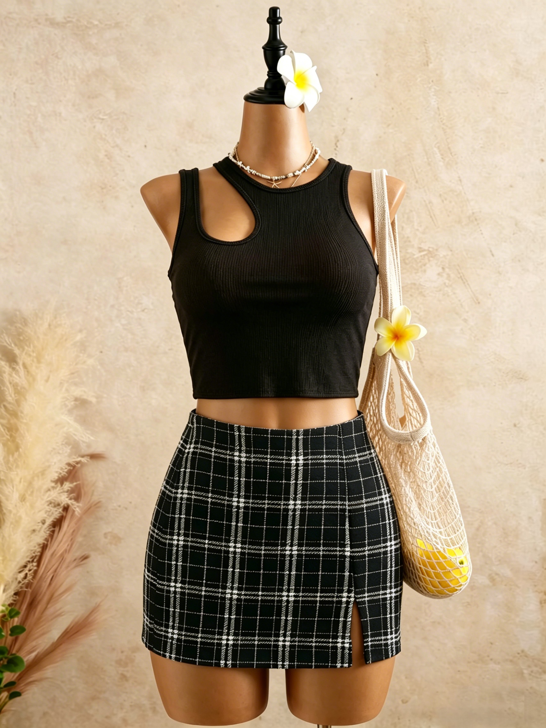 2 Piece Outfits Women Cutout R - مراجعة Tank Top Ribbed وسعره