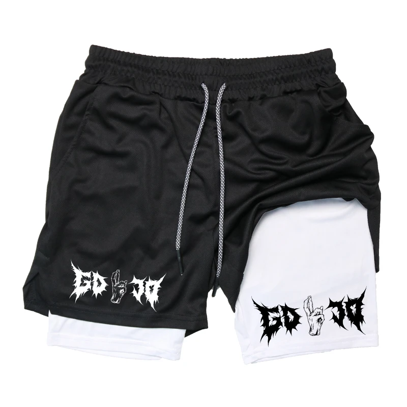 Print 2 in 1 Running Shorts fo - مراجعة Compression Shorts Athletes وسعره