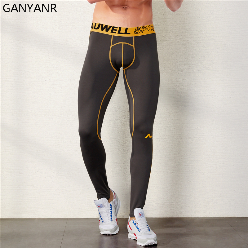 GANYANR Running Tights Men Spo - مراجعة Compression Long Pant وسعره
