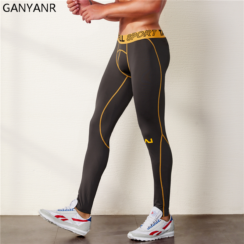 GANYANR Running Tights Men Spo - مراجعة Compression Long Pant وسعره