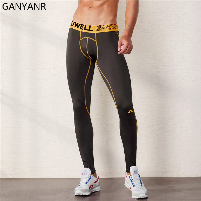 GANYANR Running Tights Men Spo - مراجعة Compression Long Pant وسعره