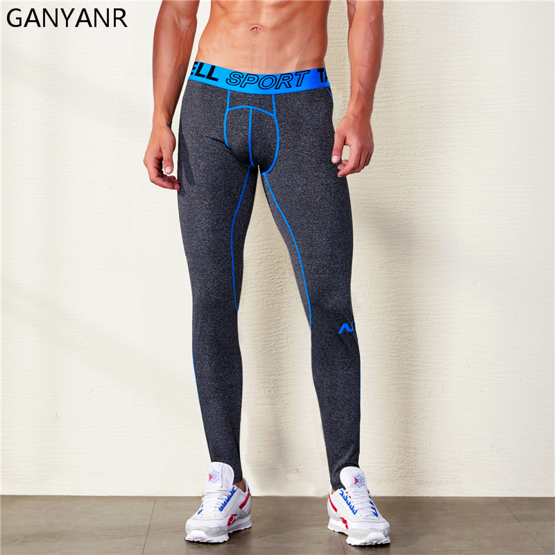 GANYANR Running Tights Men Spo - مراجعة Compression Long Pant وسعره