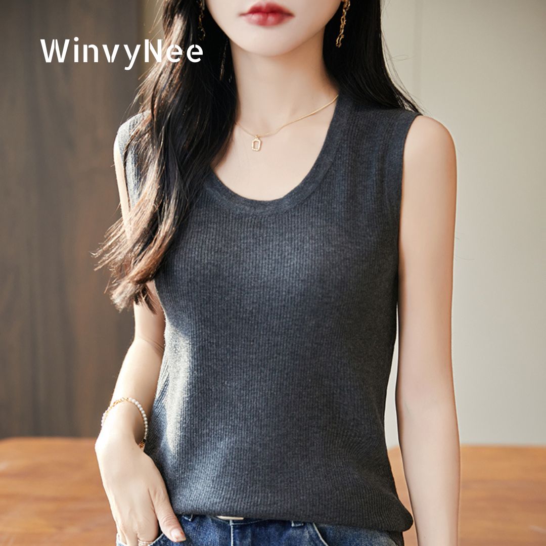 WinvyNee Women Deep Crew Neck  - مراجعة Tank Top Ribbed وسعره