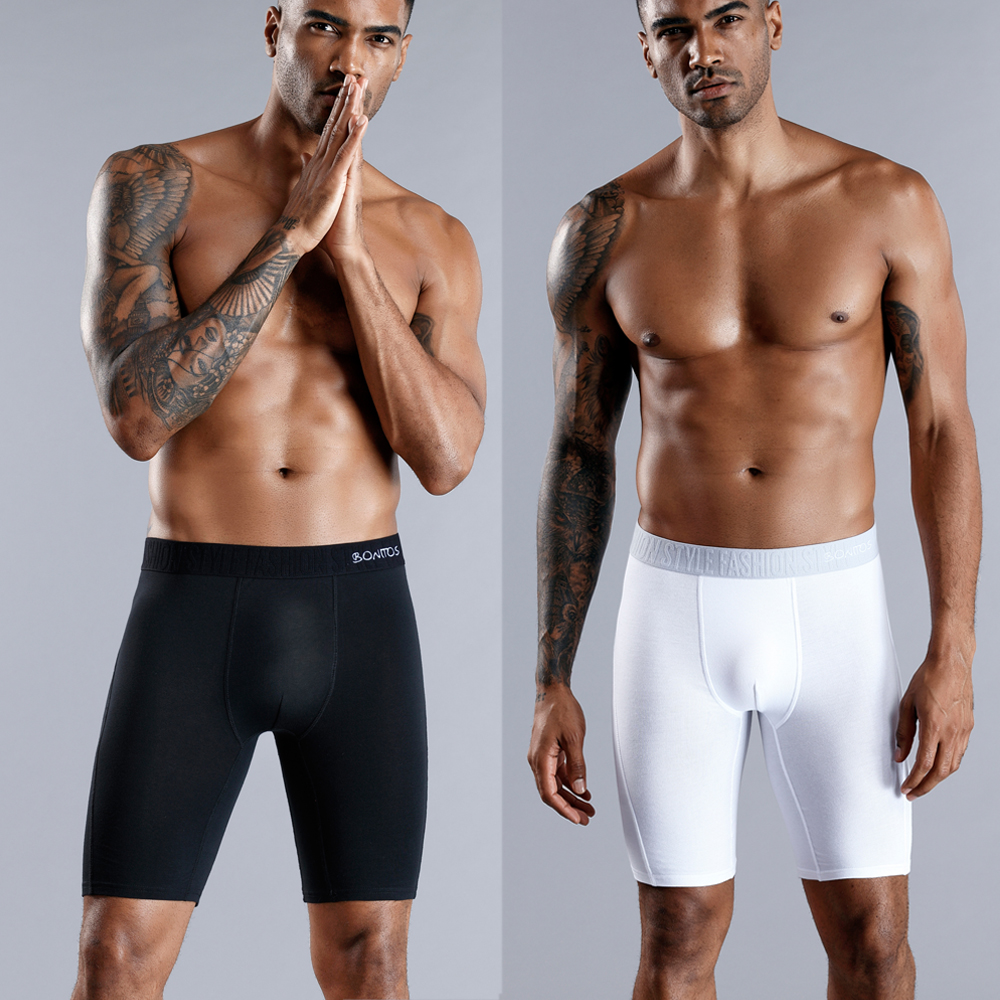 BONITOS Long Boxer Shorts Pant - مراجعة Boxer Brief Pack Cotton وسعره