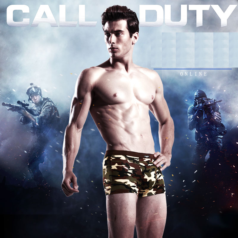 4pcs/lot Camouflage Boxer Men  - مراجعة Multi Pack Underwear وسعره