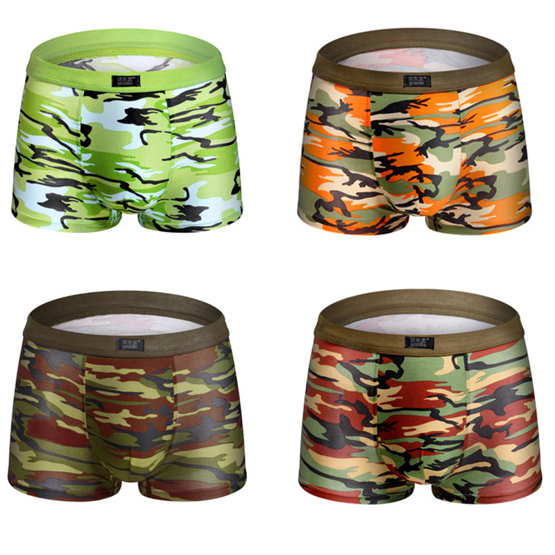 4pcs/lot Camouflage Boxer Men  - مراجعة Multi Pack Underwear وسعره